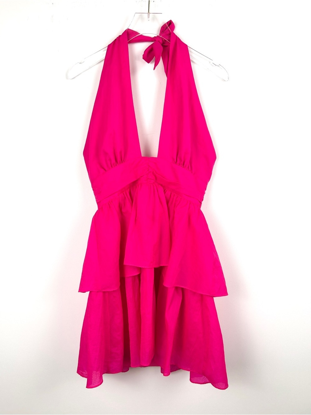 Amanda Uprichard Darby Cross Front Dress Halter Backless Revolve Pink Size Small - Picture 6 of 15
